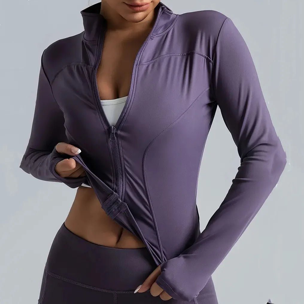 Campera Deportiva con Cierre Frontal y Cuello Alto Ref. 1086 - Marea Bella Swimwear