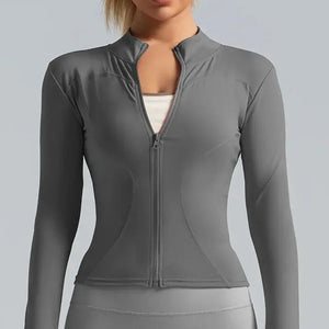 Campera Deportiva con Cierre Frontal y Cuello Alto Ref. 1086 - Marea Bella Swimwear