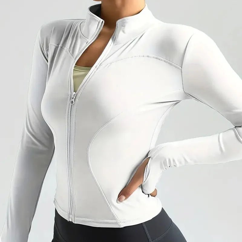 Campera Deportiva con Cierre Frontal y Cuello Alto Ref. 1086 - Marea Bella Swimwear