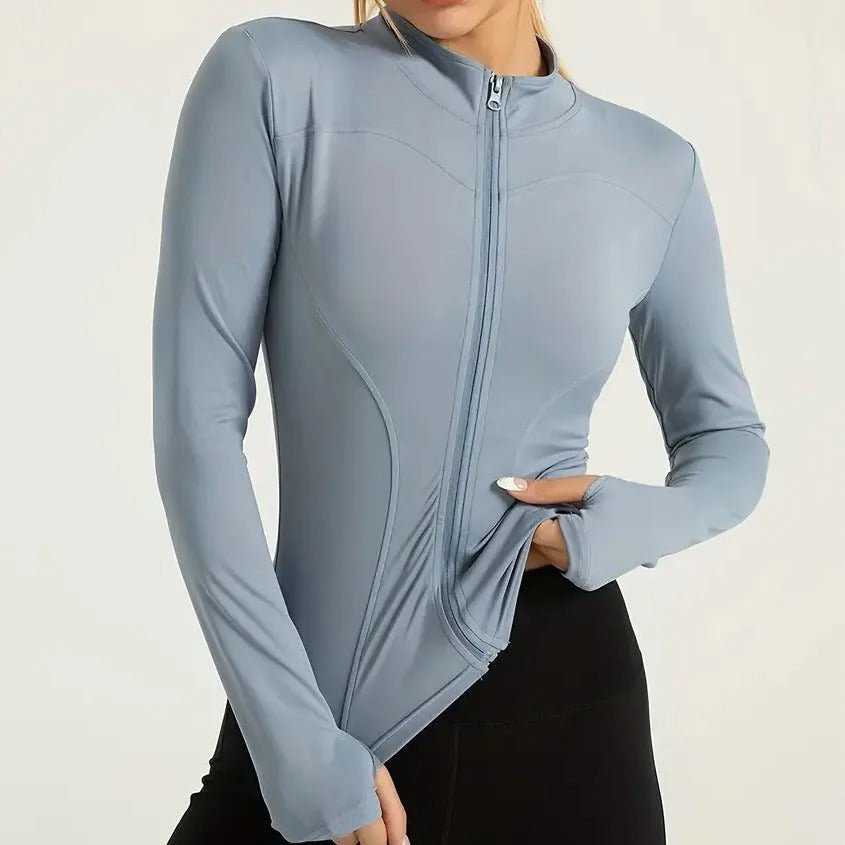 Campera Deportiva con Cierre Frontal y Cuello Alto Ref. 1086 - Marea Bella Swimwear