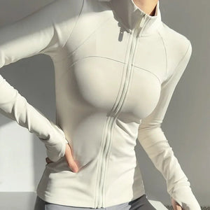 Campera Deportiva con Cierre Frontal y Cuello Alto Ref. 1090 - Marea Bella Swimwear