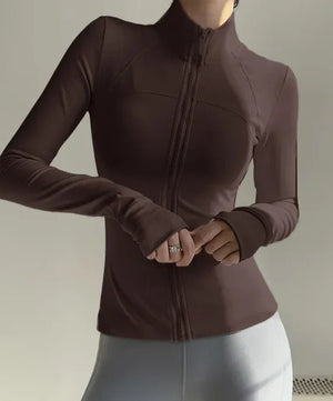 Campera Deportiva con Cierre Frontal y Cuello Alto Ref. 1090 - Marea Bella Swimwear