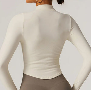 Campera Deportiva Lisa con Cierre Frontal y Cuello Alto Ref. 1088 - Marea Bella Swimwear