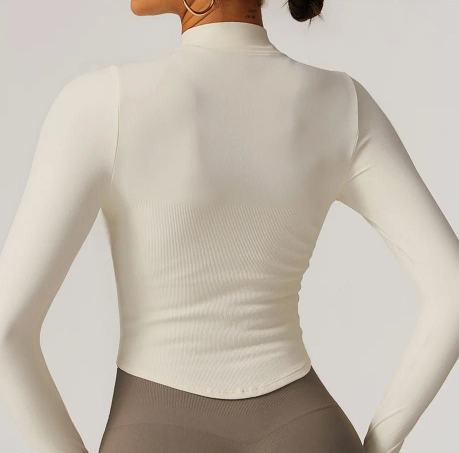 Campera Deportiva Lisa con Cierre Frontal y Cuello Alto Ref. 1088 - Marea Bella Swimwear