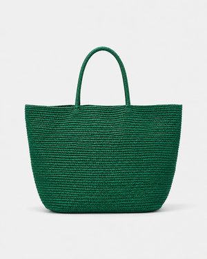 Cartera Canasta Amplia de Tejido de Rafia con Asas Dobles Ref. 0805 - Marea Bella Swimwear