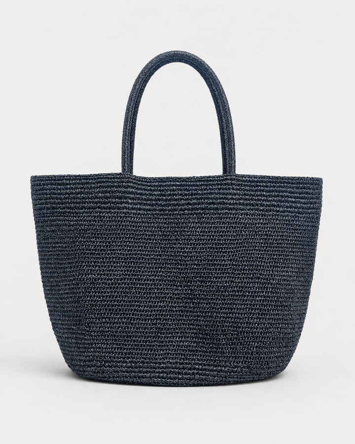 Cartera Canasta Amplia de Tejido de Rafia con Asas Dobles Ref. 0805 - Marea Bella Swimwear