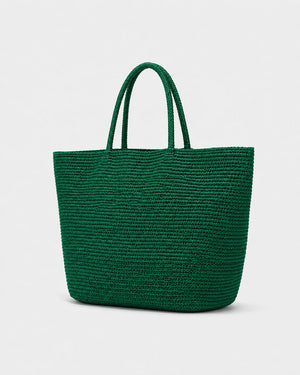Cartera Canasta Amplia de Tejido de Rafia con Asas Dobles Ref. 0805 - Marea Bella Swimwear