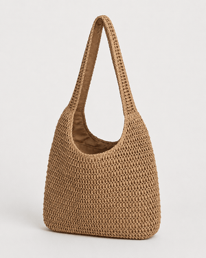Cartera Hobo Arco de Tejido de Rafia con Asa Integrada Ref. 0802 - Marea Bella Swimwear
