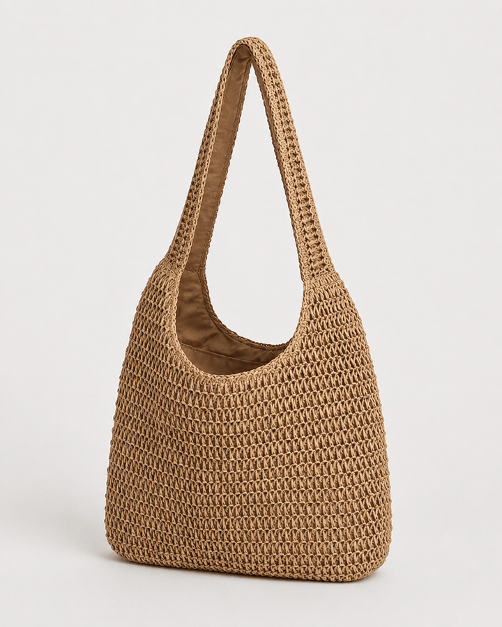 Cartera Hobo Arco de Tejido de Rafia con Asa Integrada Ref. 0802 - Marea Bella Swimwear