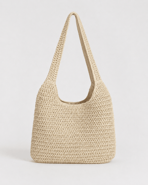 Cartera Hobo Arco de Tejido de Rafia con Asa Integrada Ref. 0802 - Marea Bella Swimwear
