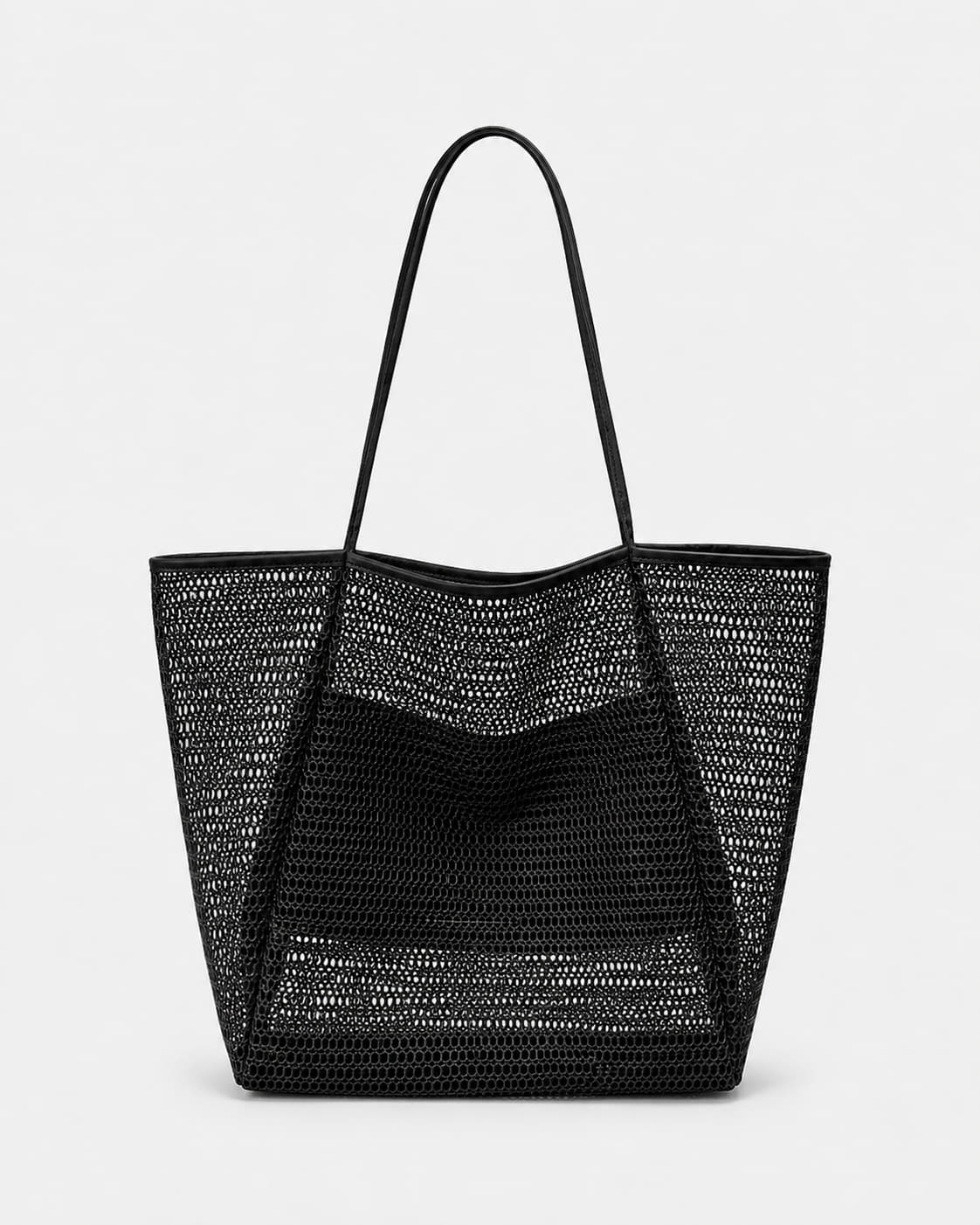 Cartera Tote de Rafia con Trama Abierta y Asas Largas Ref. 0807 - Marea Bella Swimwear