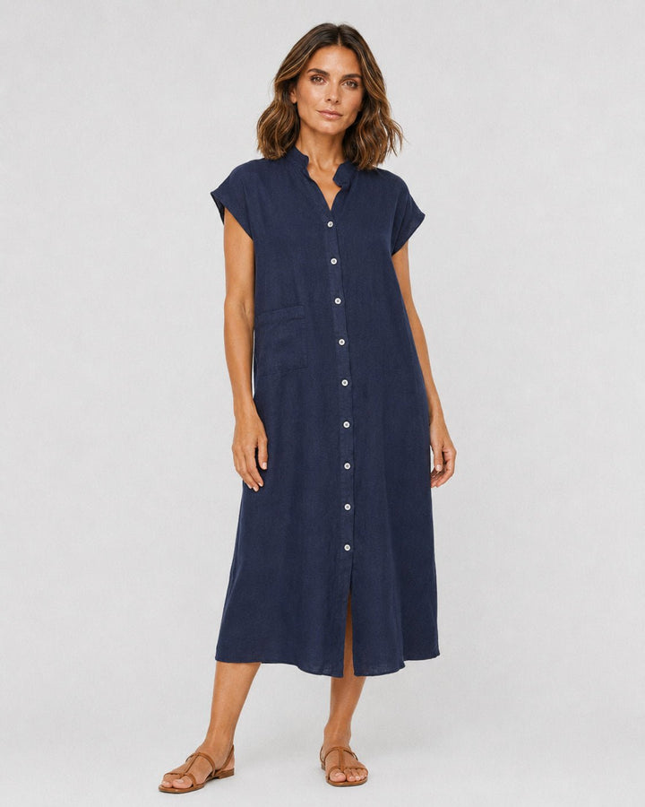 Chemise Midi sin Mangas con Botones Frontales Ref. 0442 - Marea Bella Swimwear
