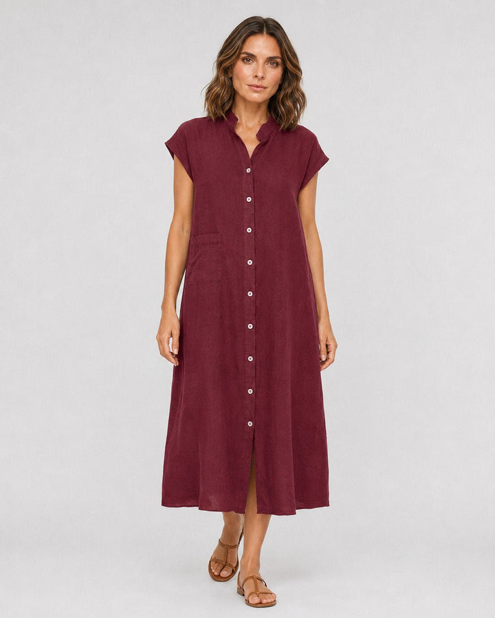 Chemise Midi sin Mangas con Botones Frontales Ref. 0442 - Marea Bella Swimwear