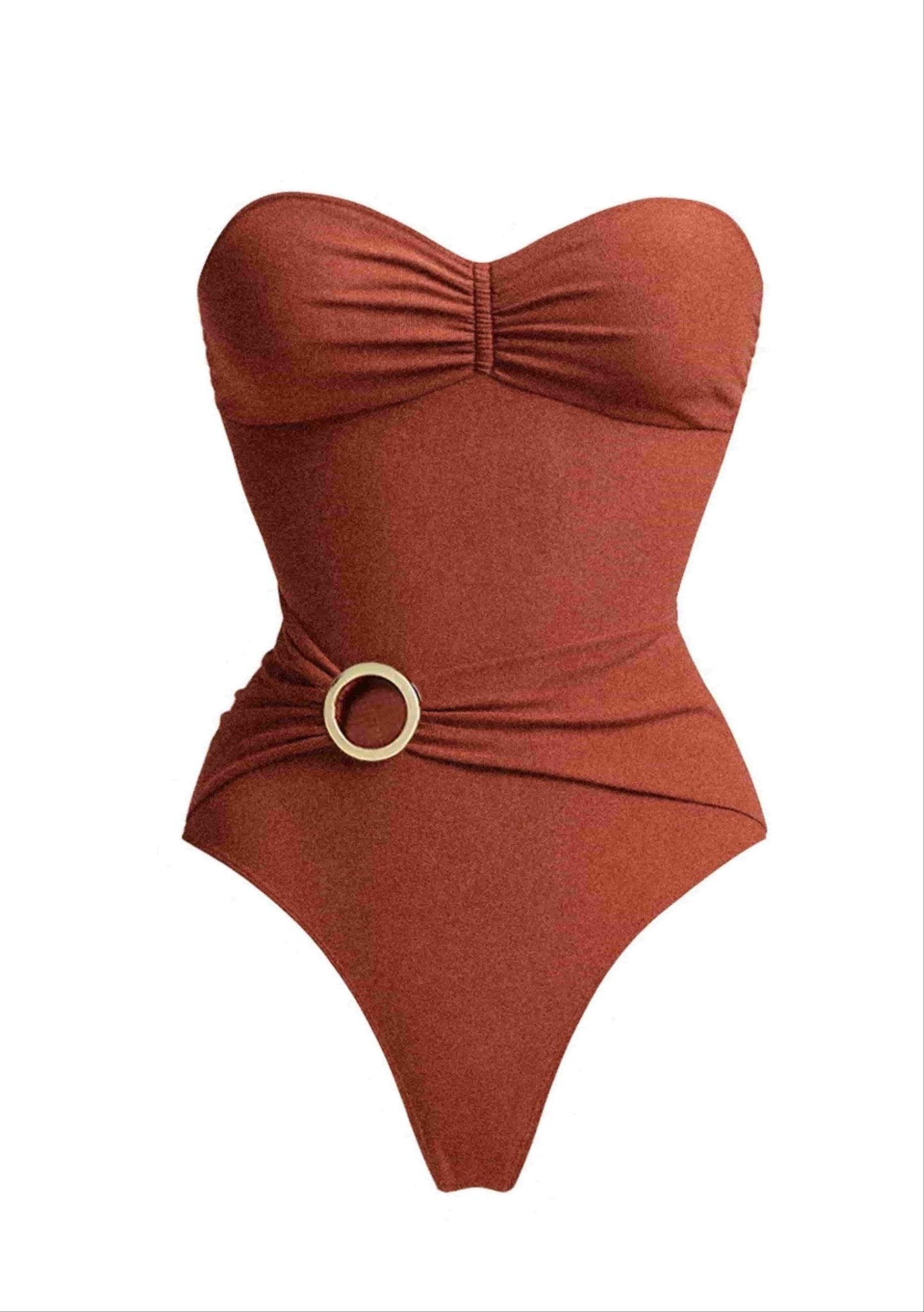 Conjunto con Adorno en Argolla y Pantalón Palazzo Cruzado Ref. 0595 - Marea Bella Swimwear