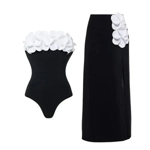 Conjunto con Aplique Floral Ref. 0324 - Marea Bella Swimwear