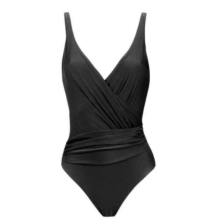 Conjunto de Enteriza Cruzada y Falda Bicolor con Lazo Ref. 0567 - Marea Bella Swimwear