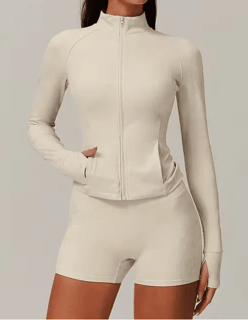 Conjunto Deportivo con Campera de Manga Larga y Short Ref. 1055 - Marea Bella Swimwear