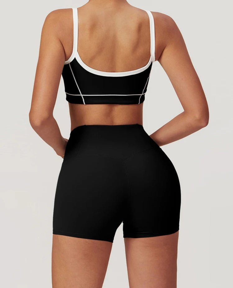 Conjunto Deportivo con Top de Breteles Finos y Short Ref. 1050 - Marea Bella Swimwear