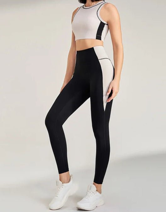 Conjunto Deportivo con Top Halter y Calza Ref. 1038 - Marea Bella Swimwear