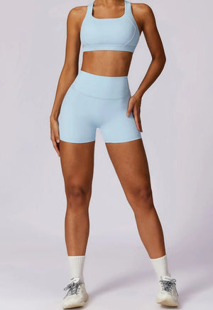 Conjunto Deportivo Liso con Top y Short Ref. 1024 - Marea Bella Swimwear