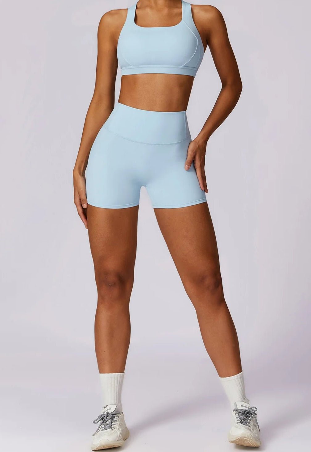 Conjunto Deportivo Liso con Top y Short Ref. 1024 - Marea Bella Swimwear