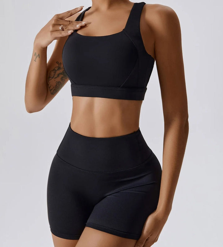 Conjunto Deportivo Liso con Top y Short Ref. 1024 - Marea Bella Swimwear