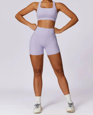 Conjunto Deportivo Liso con Top y Short Ref. 1024 - Marea Bella Swimwear