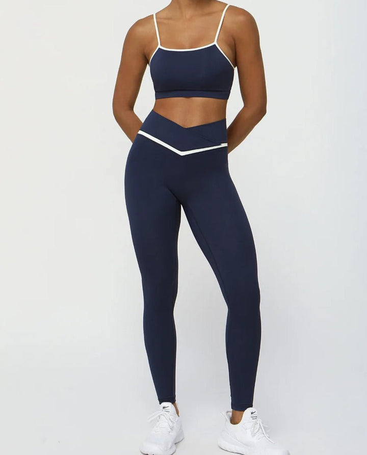 Conjunto Deportivo Top de Breteles Finos y Calza Ref. 1046 - Marea Bella Swimwear
