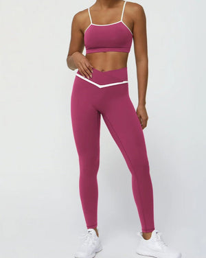 Conjunto Deportivo Top de Breteles Finos y Calza Ref. 1046 - Marea Bella Swimwear
