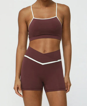 Conjunto Deportivo Top de Breteles Finos y Short Ref. 1047 - Marea Bella Swimwear