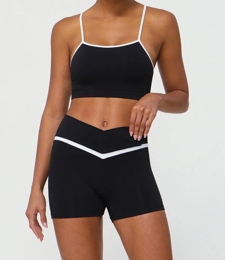 Conjunto Deportivo Top de Breteles Finos y Short Ref. 1047 - Marea Bella Swimwear