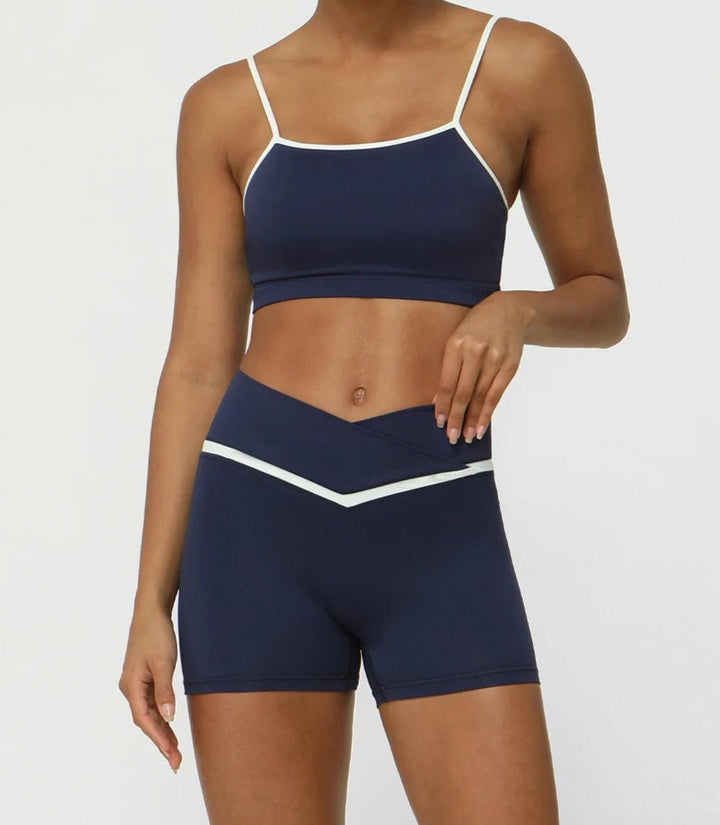 Conjunto Deportivo Top de Breteles Finos y Short Ref. 1047 - Marea Bella Swimwear