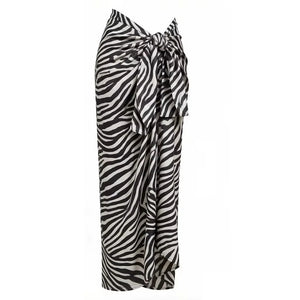 Conjunto Strapless con Falda Pareo Anudada Ref. 0594 - Marea Bella Swimwear