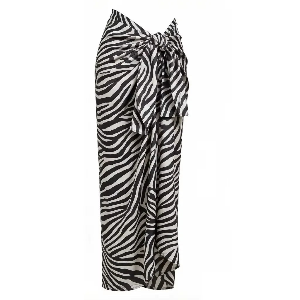 Conjunto Strapless con Falda Pareo Anudada Ref. 0594 - Marea Bella Swimwear