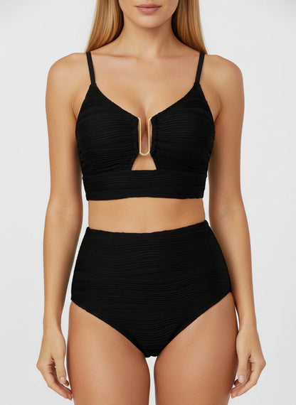 Bikini con drapeado y adorno en el Top Ref: 0727