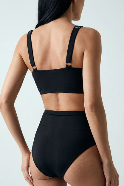 Bikini con Top Cruzado y Detalles Drapeados en la Cintura Ref: 0728