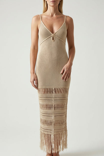 Salida de Playa en Tejido de Punto con Escote en V Ref: 0388