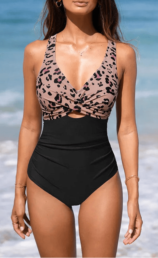 Enteriza Animal Print con Recorte Frontal Ref. 0470 - Marea Bella Swimwear