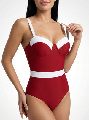 Enteriza con Breteles Regulables y Escote Corazón Ref. 0779 - Marea Bella Swimwear