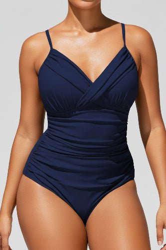 Enteriza con Escote en V Cruzado y Drapeados Ref. 0781 - Marea Bella Swimwear