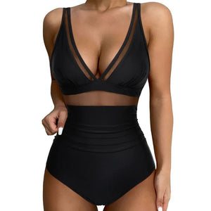 Enteriza con Recortes de Malla y Frunces en la Cintura Ref. 0462 - Marea Bella Swimwear
