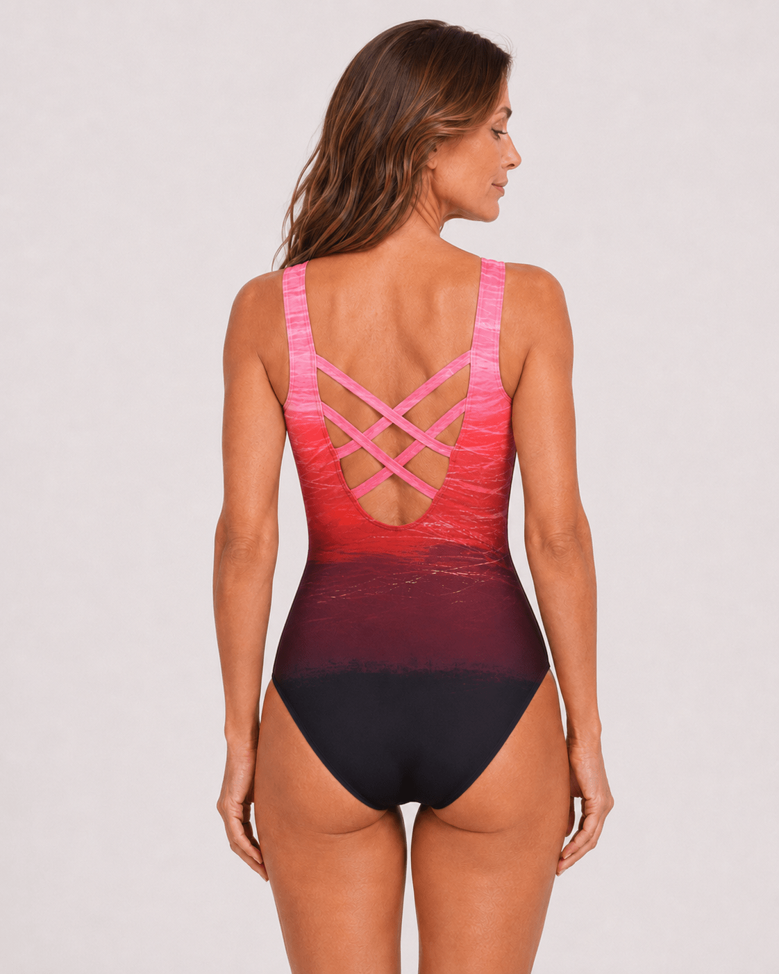 Enteriza con Tirantes Anchos y Estampa Degradé Ref. 0456 - Marea Bella Swimwear