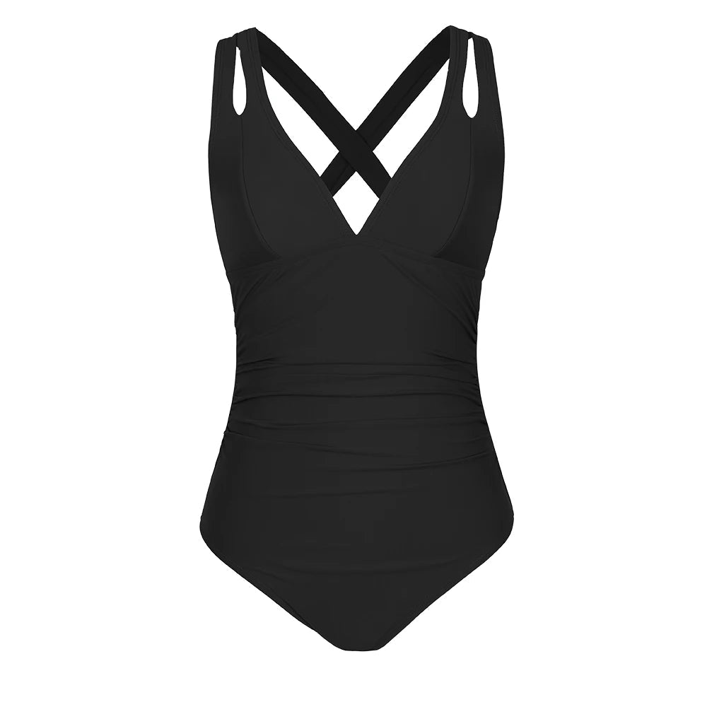 Enteriza con Tirantes Dobles y Escote en V Ref. 0471 - Marea Bella Swimwear