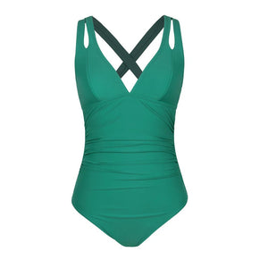 Enteriza con Tirantes Dobles y Escote en V Ref. 0471 - Marea Bella Swimwear