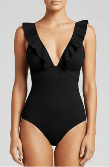 Enteriza con Volados y Recorte en V Ref. 0185 - Marea Bella Swimwear
