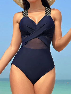 Enteriza Cruzada con Tirantes Texturizados Ref. 0192 - Marea Bella Swimwear