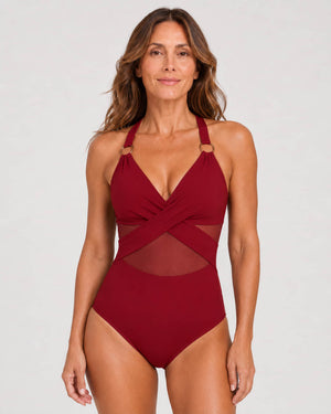 Enteriza Cruzada con Tirantes Texturizados Ref. 0192 - Marea Bella Swimwear