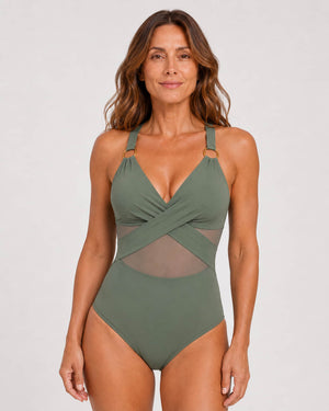 Enteriza Cruzada con Tirantes Texturizados Ref. 0192 - Marea Bella Swimwear