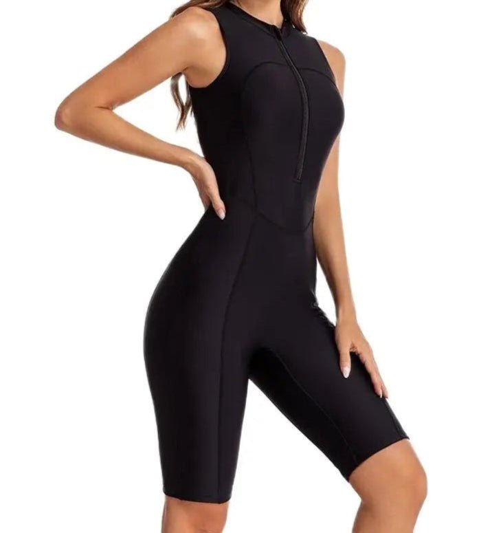 Enteriza Deportiva con Cierre Frontal y Diseño de Alta Cobertura Ref. 0683 - Marea Bella Swimwear
