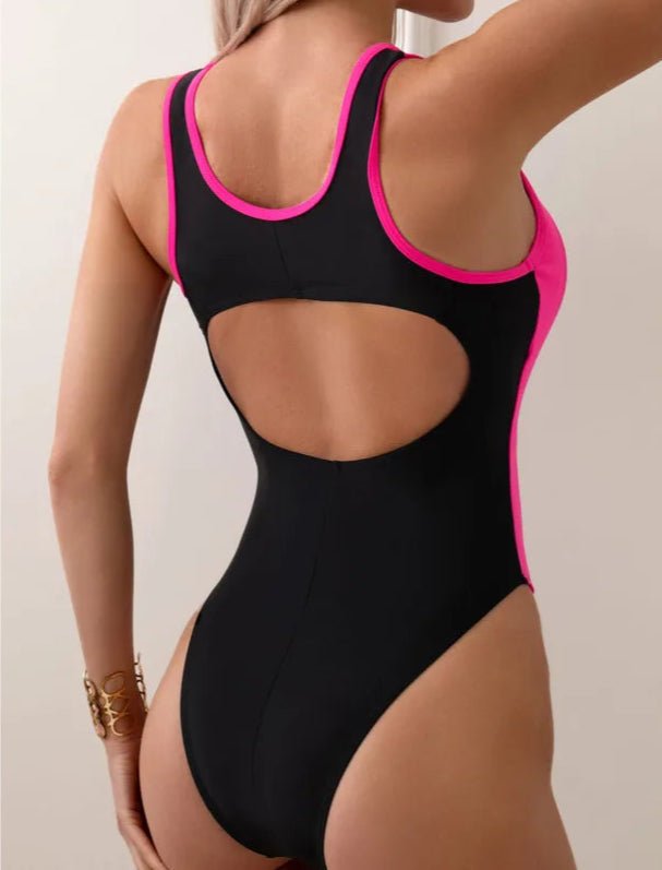 Enteriza Deportiva con Recortes en Contraste Ref. 0453 - Marea Bella Swimwear